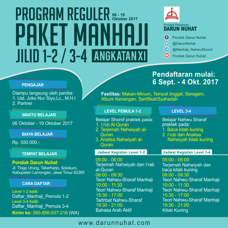 brosur paket reguler program manhaji
